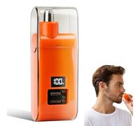Electric Nose Hair Trimmer with LED Display Painless Silent Gentle Hair Removal Tool Echargeable Waterproof Facial Trimmers with Dual Blades Portable Wireless Trimmer for Men Women Elderly Gift