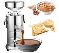 Electric Nut Seed Butter Maker, Peanut Sesame Grinding Machine, 1100W Commercial Grinder, Stainless Steel Sesame Mill for Rice, Peanuts, Almonds, 33lb/H