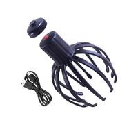 Electric Octopus Head Scalp Massager, USB Rechargeable Head Massage with 12 Fingers, Stress Relax Scruncher, Cordless Portable Head Massager for Deep Clean Massage