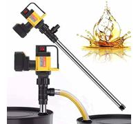 Electric Oil Barrel Drum Pump, Battery Powered Diesel Transfer Pump with 3 Adjustable Speeds, for Medium/High Viscosity Liquids, All Stainless Steel Tube
