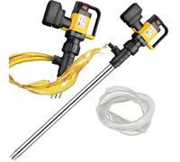 Electric Oil Barrel Pump, 130L/min Large Suction Fuel Drum Pump, 1000W Battery Powered Oil Transfer Pump, 3 Adjustable Speed Diesel Transfer Pump, Liquid Transfer Pump for High Viscosity Liquid