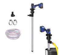 Electric Oil Barrel Pump, 90-150L/min Large Suction Fuel Drum Pump, Battery Powered Oil Transfer Pump, Diesel Transfer Pump, Liquid Transfer Pump Diesel, Kerosene, Water(Stainless-steel-tube)