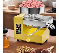 Electric Oil Press Machine - 1100W Hot & Cold Extractor for Home and Commercial Use, Automatic Pressing for Various Seeds