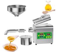 Electric Oil Press Machine, 1500W High Yield Cold/Hot Extractor for Home & Commercial Use, Processes Walnut, Peanut, Sesame, Sunflower Seeds