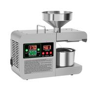 Electric Oil Press Machine 820W Automatic Oil Press Extractor Organic Oil Expeller Stainless Steel Cold/Hot Oil Maker Machine for Home Commercial