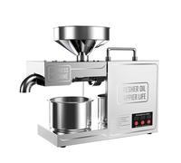 Electric Oil Press Machine 820W Automatic Oil Press Extractor Organic Oil Expeller Stainless Steel Oil Press Machine Cold Hot Oil Maker Press Machine for Home Commercial