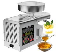 Electric Oil Press Machine, Automatic Hot/Cold Extractor for Organic Oils, Commercial Maker for Nuts and Seeds - Ideal for Home Use