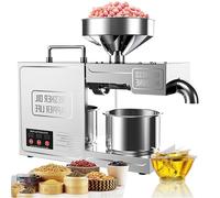 Electric Oil Press Machine for Home Use, Cold & Hot Press Automatic, Commercial Grade for Avocado Coconut Peanut Seeds