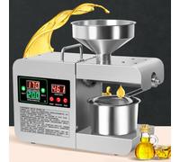 Electric Oil Press Machine, Stainless Steel Nut Oil Extractor, 820W Cold Hot Press for Seeds, Commercial Home Kitchen Use