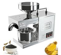 Electric Oil Press Machine with Intelligent Temperature Control for Hot and Cold Extraction, Commercial Use for Various Seeds