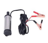 Electric Oil Pump Fuel Transfer Pump Portable Multifunctional DC Motor 12L/min Flow Rate 2 Meter Lift for Water Transfer Stainless Steel ABS Silver 38mm Diameter (DC24V)