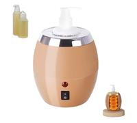 Electric Oil Warmer for Massage Oils: Heater with Single 250ml Plastic Pump Bottle - Relaxing + Warm Accessory for Treatment - Soothing Relaxing Cream + Lotion - Easy Safe Opertation + Fast Speed