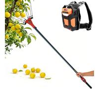 Electric Olive Harvester Cordless Fruit Picker Machine with Telescopic Reach 5.7-9.8ft, 60db, 6,500 RPM Backpack Motorized Coffee Tree Shaker, 2 Modes