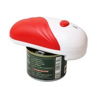 Electric Opener Can Jar Bottle Smooth Edge Portable One Touch Automatic Opening Kitchen Hands-Free Gadget Tool for Seniors Arthritis Arthritic Eliminate Hand Pain (White and Red)