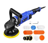 Electric Orbital Polisher Buffer, 1400W Electric Polisher Car Buffer Polisher 2800-5800 RPM, 6 Variable Speed, 150mm-180mm for Auto Sanding Polishing