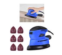 Electric Orbital Sander, Applicable Paper Size: 125 mm, 8 Holes Orbital Sander with Speed Control for Wood, Plaster and Metal, 190W, 12.5cm Sanding Disc, 2.8mm Orbit Diameter, Random Orbital Sander