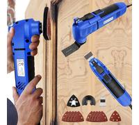 Electric Oscillating Multi Tool, 280W 22000RPM Brushless Motor Corded Multi Rotary Tool with Saw Blade, Sanding Paper, 3°Oscillation Angle, Quick-fit Blade Design, for Cutting Scraping Sanding, Wood