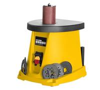 Electric Oscillating Spindle Sander with Cast Iron Base, Includes Sanding Sleeves & Sandpaper, Ideal for Woodworking & DIY Projects