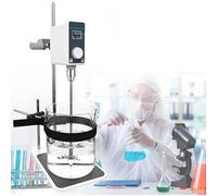 Electric Overhead Stirrer for Laboratory, Digital Display, Brushless Motor, Adjustable Speed 0-24h Time Range for Chemical Processing and Viscous Fluid Mixing
