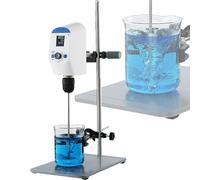 Electric Overhead Stirrer Mixer, LED Digital Display, Adjustable Speed 100-2000rpm, 20L Capacity Stirring Rod for Chemical and Scientific Research