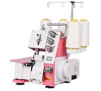 Electric Overlock Sewing Machine, Heavy Duty with LED Light, 1200RPM, Overlocker & Stitching Machine for Adults, Max Thickness Seam 3.5mm, Overlock Width 4mm/5mm