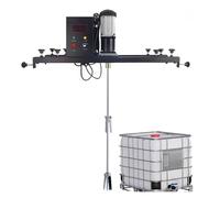 Electric Paint Mixer 980W Container Machine with Folding Propeller Support Hanger Mixing for Coating Materials Viscous Liquid Ink Dissolver