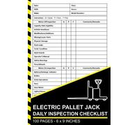 Electric Pallet Jack Daily Inspection Checklist: Powered Pallet Jack Pre-Use Inspection Book | Electric Pallet Truck Safety and Maintenance Checklist