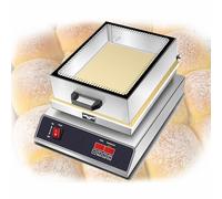 Electric Pancake Maker with Glass Cover, Copper Heating Plate, Time and Temperature Control for Bakeries and Dessert Shops