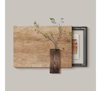 Electric Panel Box Cover Decorative 3D Sandstone Wall Art Frameless | Electricity Meter Box Decorative Painting with Horizontal Sliding Access for Entryway, Dining Room(K,W80xH65cm(fits≤65x45cm))