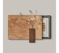 Electric Panel Box Cover Decorative 3D Sandstone Wall Art Frameless | Electricity Meter Box Decorative Painting with Horizontal Sliding Access for Entryway, Dining Room(I,W80xH65cm(fits≤65x45cm))