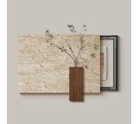 Electric Panel Box Cover Decorative 3D Sandstone Wall Art Frameless | Electricity Meter Box Decorative Painting with Horizontal Sliding Access for Entryway, Dining Room(G,W70xH55cm(fits≤55x35cm))