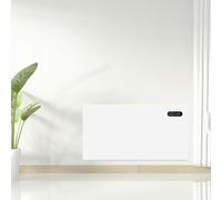 Electric Panel Heater for Home or Office - Wall Mounted or Portable Freestanding with Touchscreen Timer, Remote Control Open Window Detection & Thermostat (1500W White, 52x403x835mm)