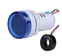 Electric Panel Voltage Current Readout, Round 22mm Digital Meter, V a Display, Cabinet Upgrade Part with CT Loop