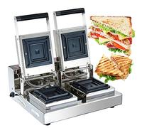 Electric Panini Press Grill with Non-stick Plates, Digital Control Panel, Adjustable Temperature and Timer for Sandwiches, Hamburgers, Steaks, and Bacon
