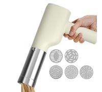 Electric Pasta Machine - Rechargeable Automatic Pasta Maker | Wireless Dough Press and Press | With Five Different Attachments Ideal for Versatile Kitchen Applications
