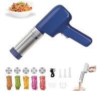Electric Pasta Maker - 5-in-1 Cordless String Hopper with 5 Interchangeable Molds for Linguine and Noodles - Essential Kitchen Appliance