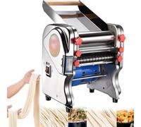 Electric Pasta Maker Machine, 2-in-1 Commercial Noodle Press, Kneading & Extruding, Adjustable Thickness, Homemade Fresh Spaghetti in 10 Mins
