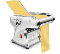 Electric Pasta Maker Machine, Automatic Noodle Maker with 6 Thickness Settings (0.3-4mm), Stainless Steel, Versatile Cutting Blades for Spaghetti and Dumplings