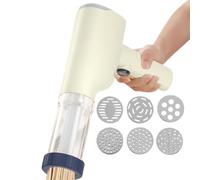 Electric Pasta Maker, Noodle Maker Machine, Idiyappam Maker Indian Electric, 40W Handheld Electric Pasta Maker with 6 Pasta Discs Portable Automatic Noodle Maker with Measuring Cup