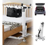 Electric Patient Lift Chair - Adjustable Height Transfer Wheelchair for Seniors and Disabled, Foldable Mobility Nursing Aid