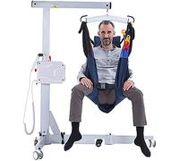 Electric Patient Lift Transfer Machine with Remote Control,Foldable Seat Lift Assist Devices for Elderly,Disabled, Mobility Impaired Patients,360° Rotating,Front and Rear Caster Brakes