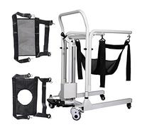 Electric Patient Lift Transport Wheelchair for Home Medical Transfer Chair Toilet Seat Bathroom Rolling Shower Chair Lift Aid One-Button Lifting for Handicapped Elderly