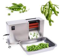 Electric Pea Sheller Machine20W Stainless Steel Semi Automatic Bean Sheller with 4 Non Slip FeetCommercial Beans Stripper ShellerBean Pea Peeler for Peas Soy Beans Edamame