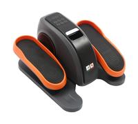 Electric Pedal Exerciser Mini Under Desk Exercise Cycle Trainer Sit down Foot Step Machine with Screen and Remote Control for Home (Orange)