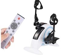 Electric Pedal Portable Mini Exercise Bike Stepper Pedal Exerciser with Adjustable Seat and Resistance, Postoperative Pedal Trainer with LCD Display N,B