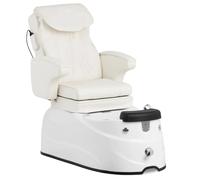 Electric Pedicure Chair With Foot Bath 105 W 150 kg White Back Massager - Podiatry Chairs by Physa White