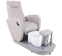 Electric Pedicure Chair With Foot Bath 105 W 200 kg Grey - Podiatry Chairs by Physa Grey