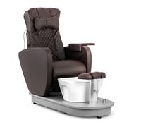 Electric Pedicure Chair With Foot Bath and 3 Massage Functions 120 W 200 kg Brown - Podiatry Chairs by Physa Brown