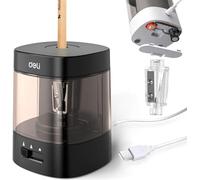 Electric Pencil Sharpener,2 Year Warranty,3 Sharpening Settings,Battery Or 2A USB Power Supply,5,000 Times for Tungsten Steel Blade,6-8mm Diameter Pencils,Lovely Shape,Children's Gift
