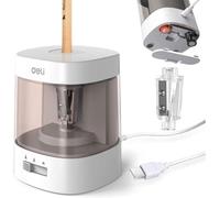 Electric Pencil Sharpener,2 Year Warranty,3 Sharpening Settings,Battery Or 2A USB Power Supply,5,000 Times for Tungsten Steel Blade,6-8mm Diameter Pencils,Lovely Shape,Children's Gift